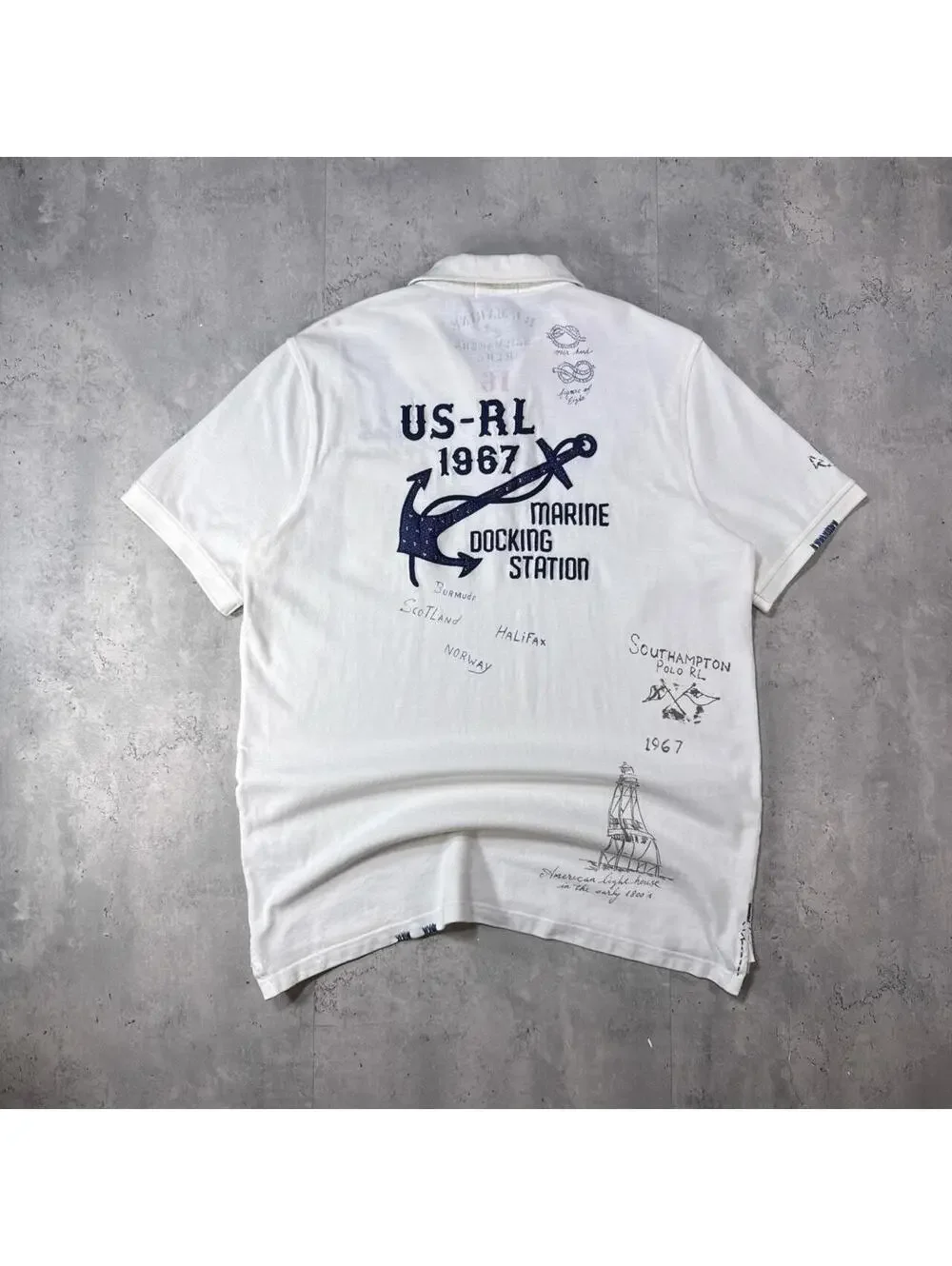 Y2K Polo Ralph Lauren 00s US RL Docking Station Polo Shirt
